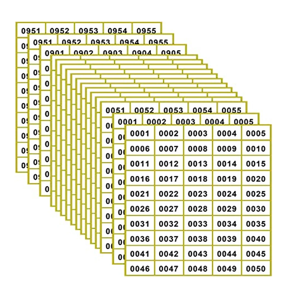 10 Pieces Consecutive Number Stickers Self-Adhesive Label Inventory Storage 1-1000 Scrapbooks Home Office Decals
10 Pieces Consecutive Number Stickers Self-Adhesive Label Inventory Storage 1-1000 Scrapbooks Home Office Decals