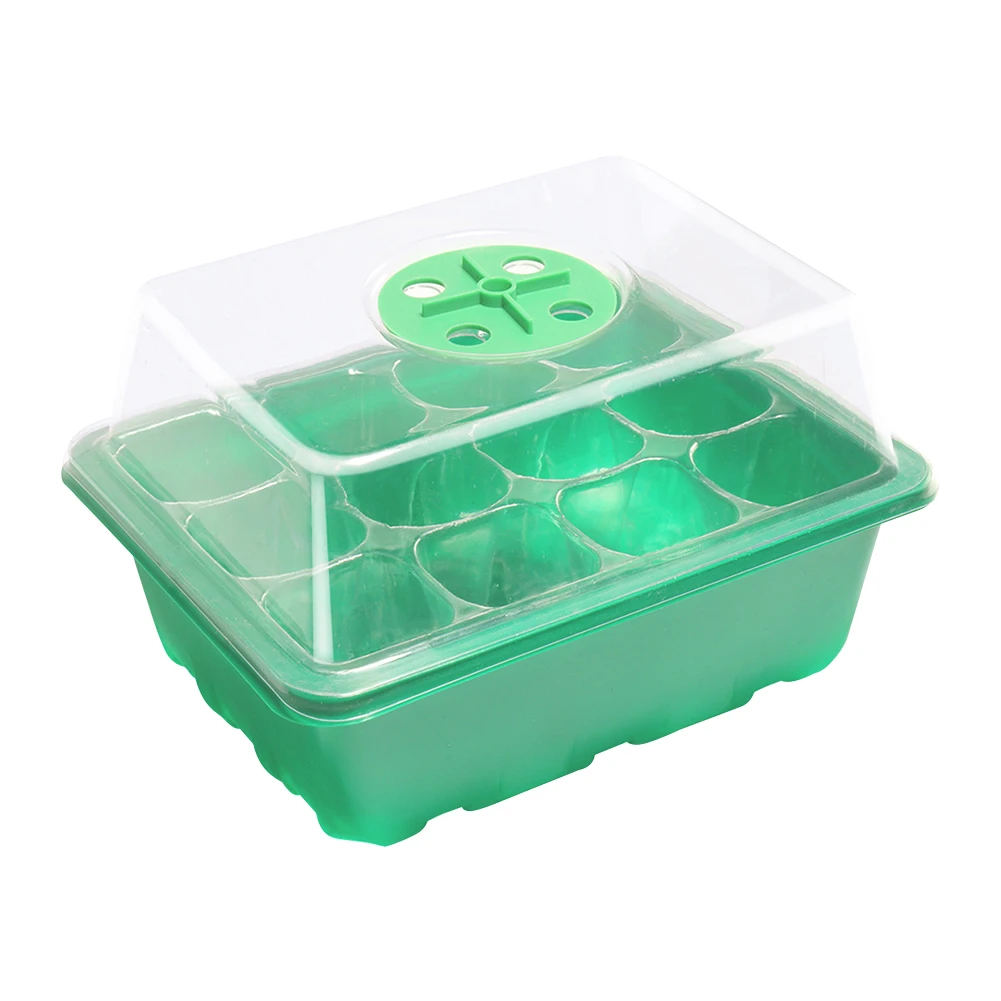 Resuable 12 Hole Seedling Box with Air Vent Humidity Drain Hole Gardening Seeding Starter Trays Garden Supplies
Resuable 12 Hole Seedling Box with Air Vent Humidity Drain Hole Gardening Seeding Starter Trays Garden Supplies