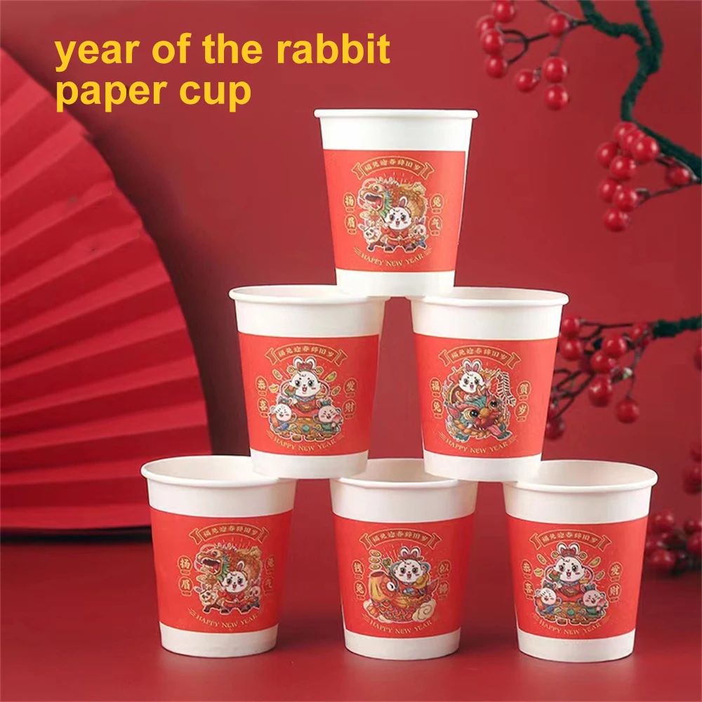 New Year Paper Cup Spring Festival Household Chinese Style Disposable Cartoon Rabbit Shape Water Bottle New Year Goods Cup
New Year Paper Cup Spring Festival Household Chinese Style Disposable Cartoon Rabbit Shape Water Bottle New Year Goods Cup