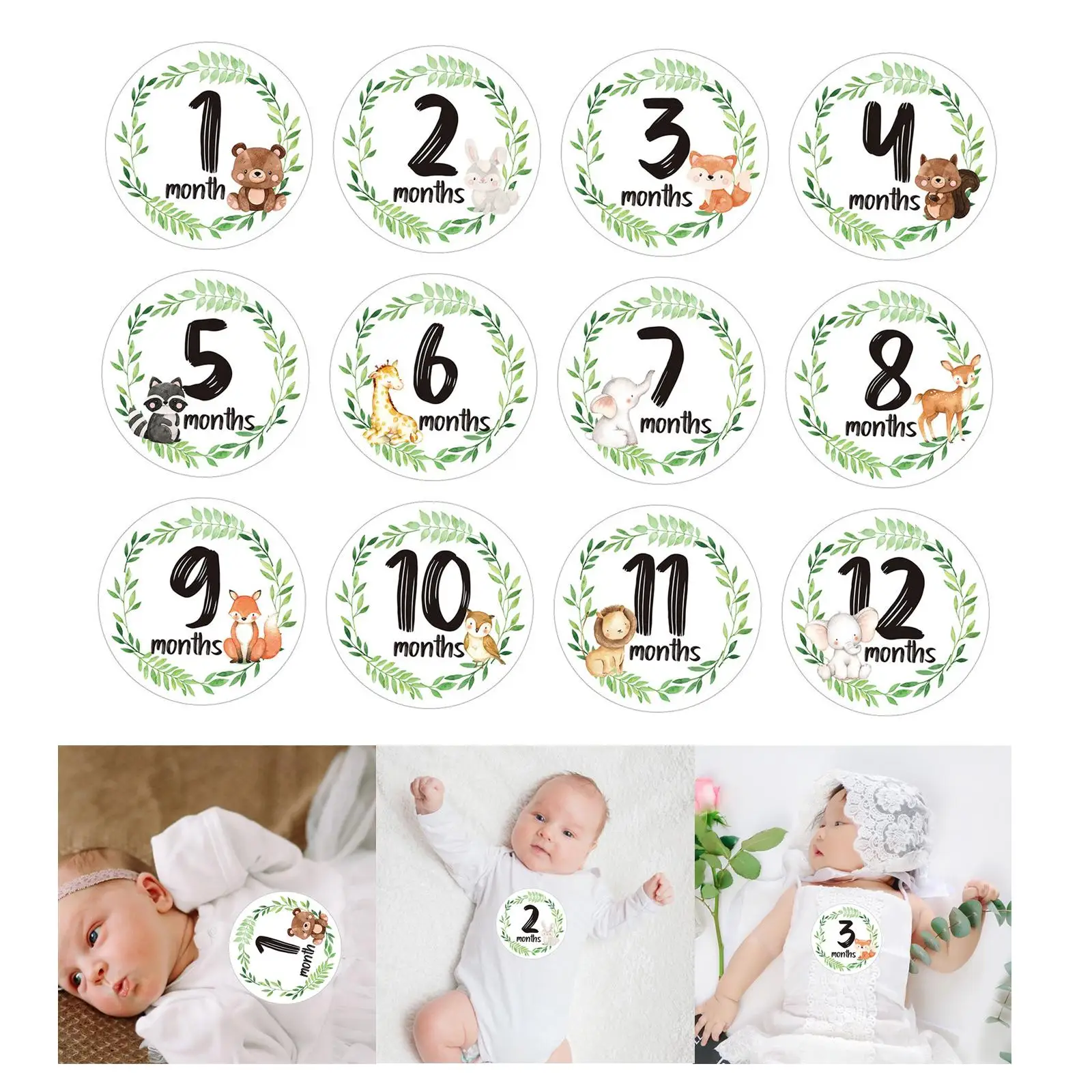 12Pcs Baby Mthly Stickers Newborn Mth Sticker Animals Decal Tags Gift Round Baby Sticker for Infant Baby’S Growth
12Pcs Baby Mthly Stickers Newborn Mth Sticker Animals Decal Tags Gift Round Baby Sticker for Infant Baby’S Growth