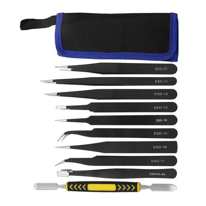 Precision Tweezer Set with Canvas Pouch with Curved Pointed Slanted Tips for Eyebrow Eyelash Extension Craft Jewelry
Precision Tweezer Set with Canvas Pouch with Curved Pointed Slanted Tips for Eyebrow Eyelash Extension Craft Jewelry