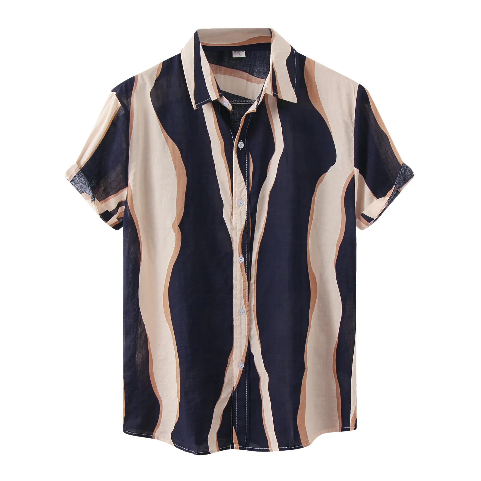 Shirts For Men Male Summer Casual Wave Print Shirt Short Sleeve Turn Down Collar Shirt Camisa Hawaiana Hombre
Shirts For Men Male Summer Casual Wave Print Shirt Short Sleeve Turn Down Collar Shirt Camisa Hawaiana Hombre