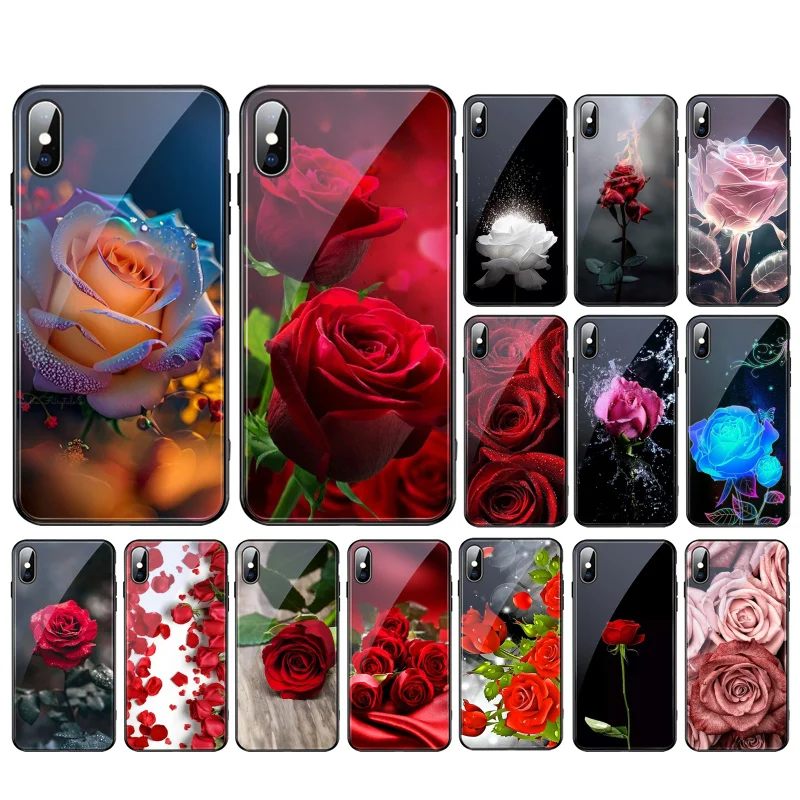 Rose Flower Glass phone case For iphone 15 14 13 Pro Max 12 11 Pro Max 14 Plus Phone Case Funda
Rose Flower Glass phone case For iphone 15 14 13 Pro Max 12 11 Pro Max 14 Plus Phone Case Funda