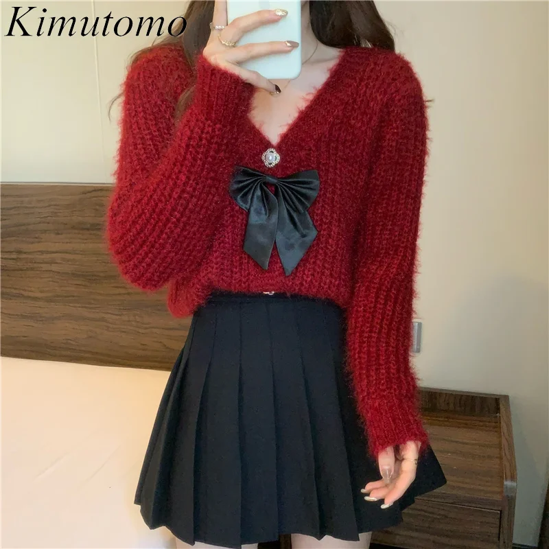 Милый кардиган Kimutomo Ins, модная новинка весны 2022, однотонный Универсальный трикотажный топ с V-образным вырезом, большим бантом и жемчужными п...
Милый кардиган Kimutomo Ins, модная новинка весны 2022, однотонный Универсальный трикотажный топ с V-образным вырезом, большим бантом и жемчужными п...