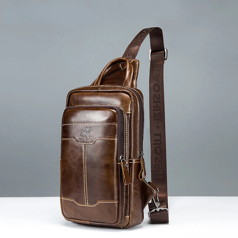 Genuine Leather Chest Bag For Men Large Capacity Business Shoulder Bag Male Designer Messenger Bags Fashion Man's Chest Pack
Genuine Leather Chest Bag For Men Large Capacity Business Shoulder Bag Male Designer Messenger Bags Fashion Man's Chest Pack