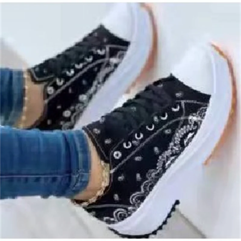 Women's Canvas Shoes 2022 New Canvas Shoes Fashionable Breathable High-top Casual Women's Shoes Thick-soled Lace-up Shoes
Women's Canvas Shoes 2022 New Canvas Shoes Fashionable Breathable High-top Casual Women's Shoes Thick-soled Lace-up Shoes