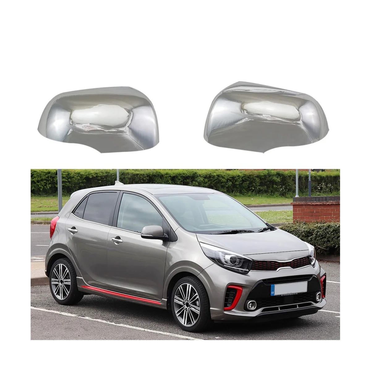 Car Chrome Silver Rearview Side Glass Mirror Cover Trim Rear Mirror Covers Shell for Kia Picanto Morning 2014-2018
Car Chrome Silver Rearview Side Glass Mirror Cover Trim Rear Mirror Covers Shell for Kia Picanto Morning 2014-2018