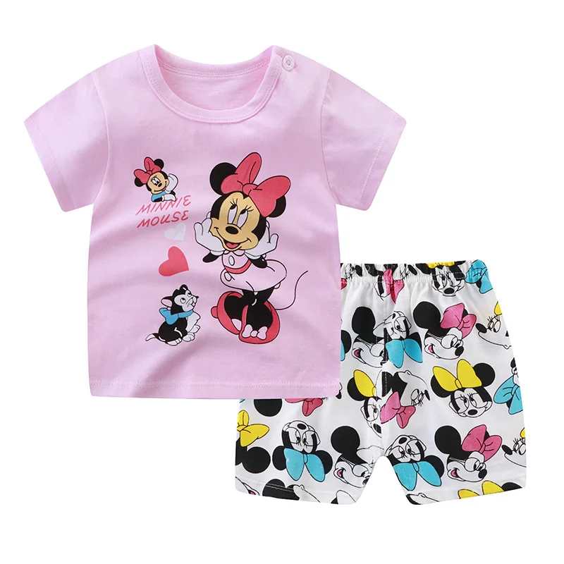 Cartoon Mickey Infant Newborn Baby Boy Clothes Children Clothing Set for Girls Kids T-Shirt Shorts 2PCS Outfits Cotton 0-3year
Cartoon Mickey Infant Newborn Baby Boy Clothes Children Clothing Set for Girls Kids T-Shirt Shorts 2PCS Outfits Cotton 0-3year