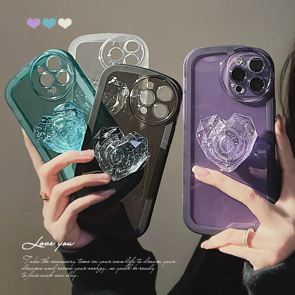 Transparent 3D Crystal Love Holder Phone Case for iPhone 14 13 12 11 Pro Mini XS Max 8 7 Plus X XR Shockproof Soft Clear Cover
Transparent 3D Crystal Love Holder Phone Case for iPhone 14 13 12 11 Pro Mini XS Max 8 7 Plus X XR Shockproof Soft Clear Cover