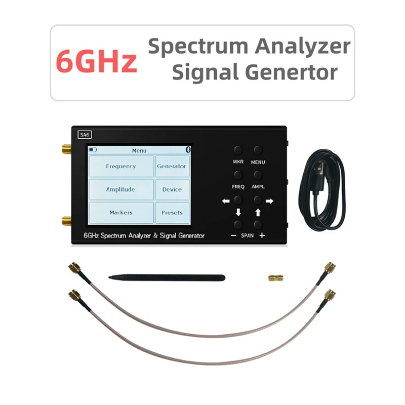 

Анализатор спектра Wi-Fi SA6 35-6200 МГц, 3,2 дюйма, ЖК-дисплей, 6 ГГц, цифровой анализатор спектра RF с генератором сигналов