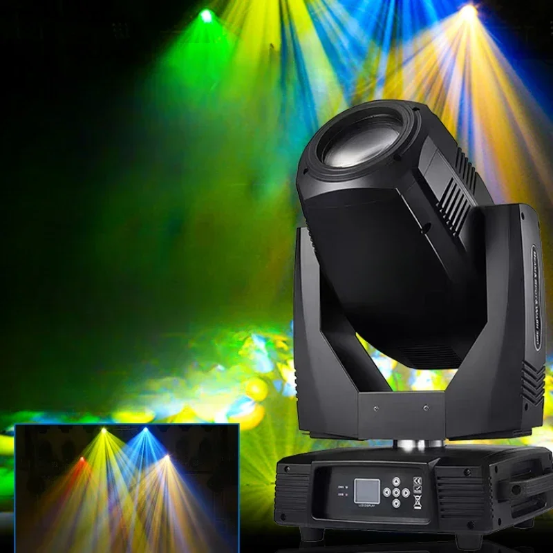 Complete set of stage lighting equipment, 350W three in one shaking head pattern beam light, wedding performance bar
Complete set of stage lighting equipment, 350W three in one shaking head pattern beam light, wedding performance bar