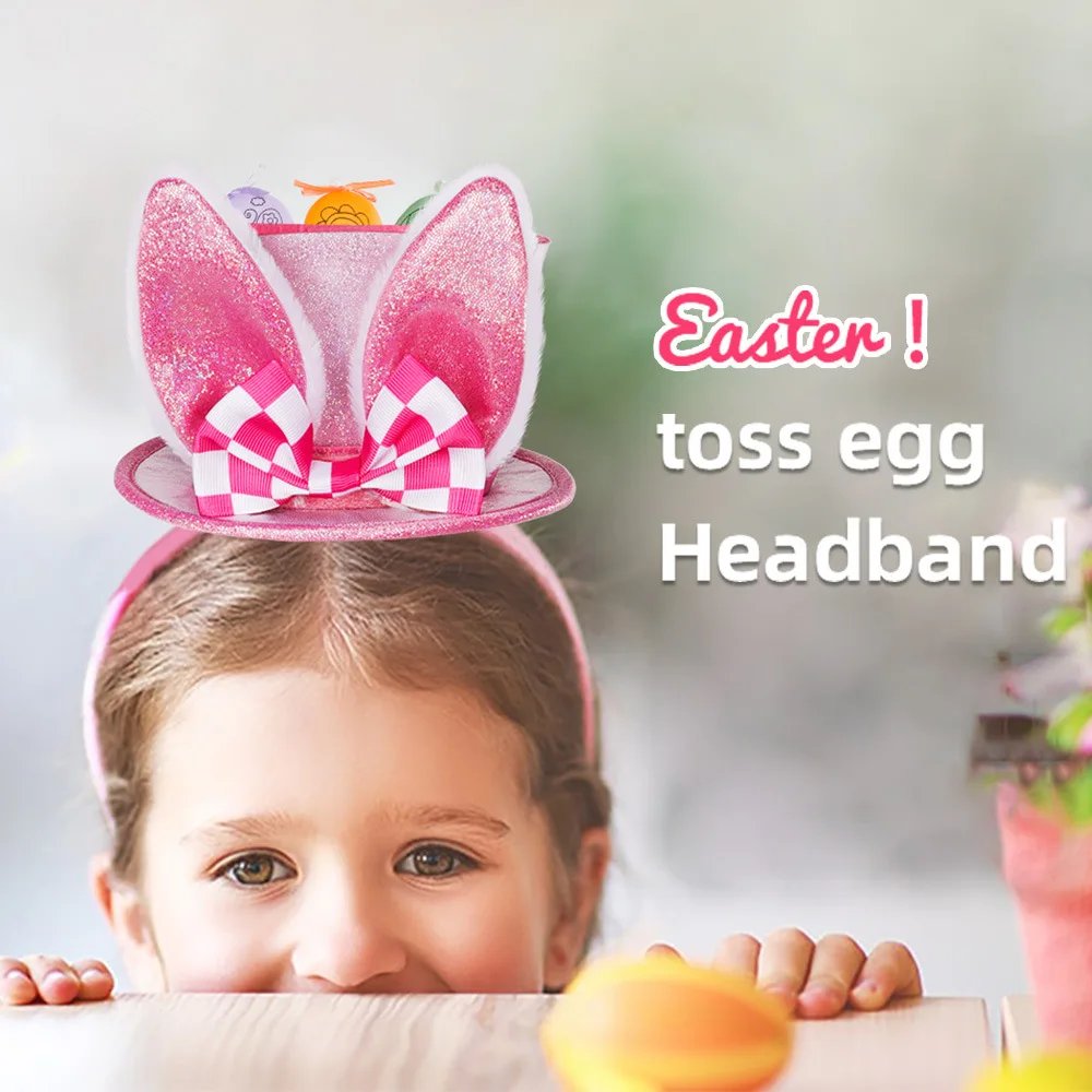 

Easter Bunny Headband Shooting Headband Cute Hat Holiday Party Prop Decoration Gift Interactive Children's Game