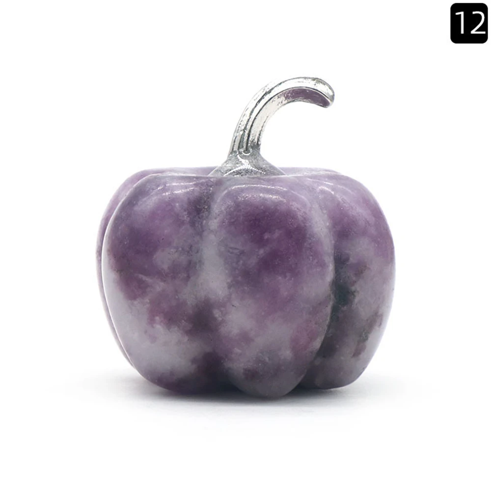 1pc Pumpkin Statue Natural Lepidolite Crystal Gemstone Carving Healing Crystals Reiki Stones Halloween Decorationn For Gift
1pc Pumpkin Statue Natural Lepidolite Crystal Gemstone Carving Healing Crystals Reiki Stones Halloween Decorationn For Gift