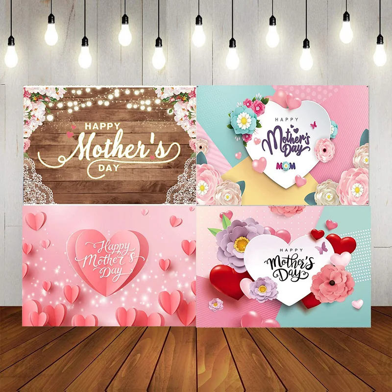 Happy Mother's Day Backdrop Floral Lace Rose Peony Photography Background Brown Wood Mom's Festival Celebration Banner
Happy Mother's Day Backdrop Floral Lace Rose Peony Photography Background Brown Wood Mom's Festival Celebration Banner