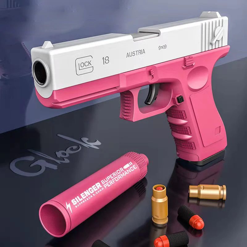 Glock Manual Throwing Can Launch Soft Bullet Boy Toy Gun Girl Pink Simulation Paintball Pistol Shooting Toys
Glock Manual Throwing Can Launch Soft Bullet Boy Toy Gun Girl Pink Simulation Paintball Pistol Shooting Toys
