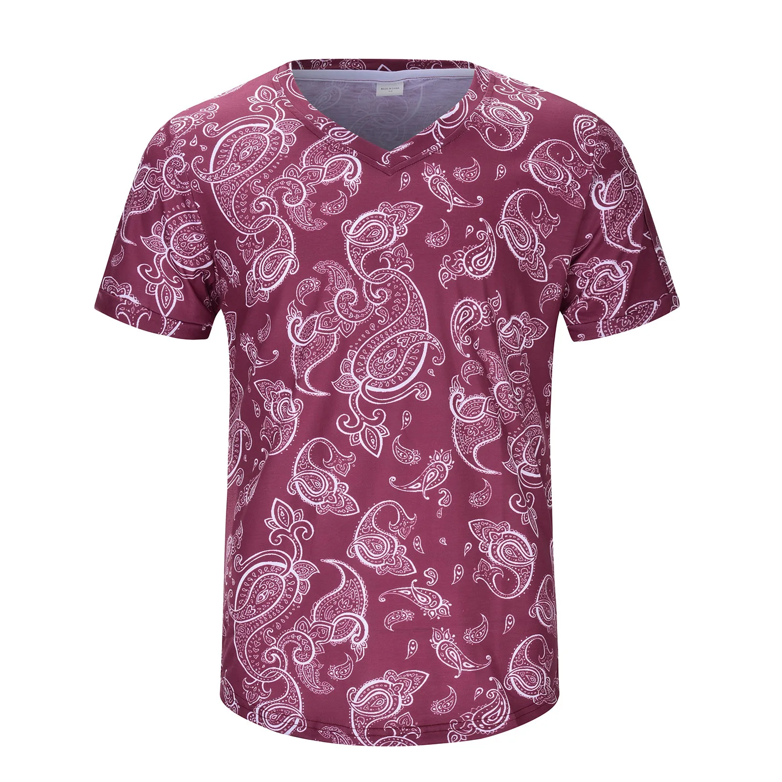 Mens Casual Short Sleeve Shirts Slim Fit Paisley T Shirts Floral Print Shirt Hip-hop
Mens Casual Short Sleeve Shirts Slim Fit Paisley T Shirts Floral Print Shirt Hip-hop
