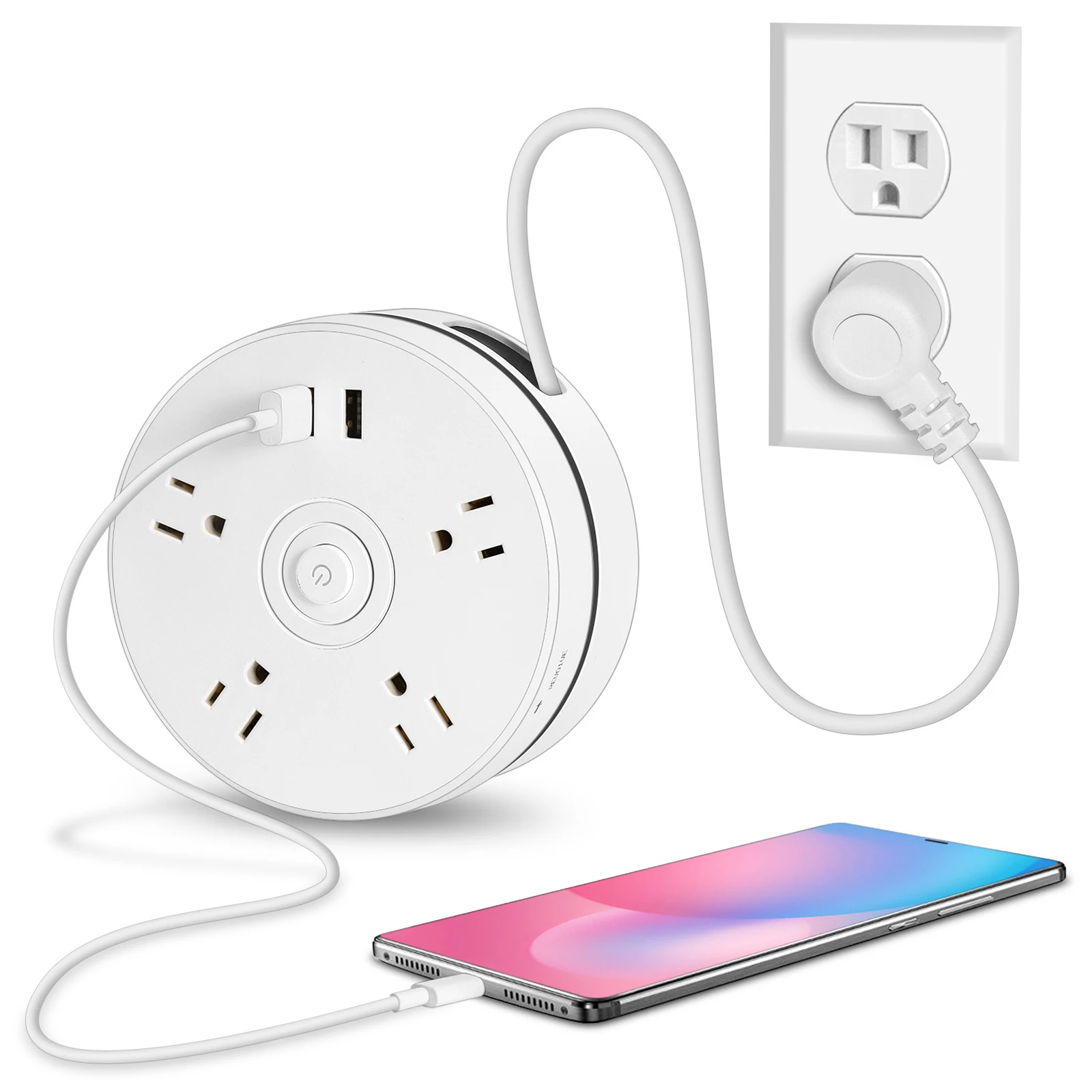 Retractable Power Strip 5.9 Ft Extension Cord 4 Outlet Portable 2000 Joules USB Wall Charger Charging Station for Travel Home
Retractable Power Strip 5.9 Ft Extension Cord 4 Outlet Portable 2000 Joules USB Wall Charger Charging Station for Travel Home