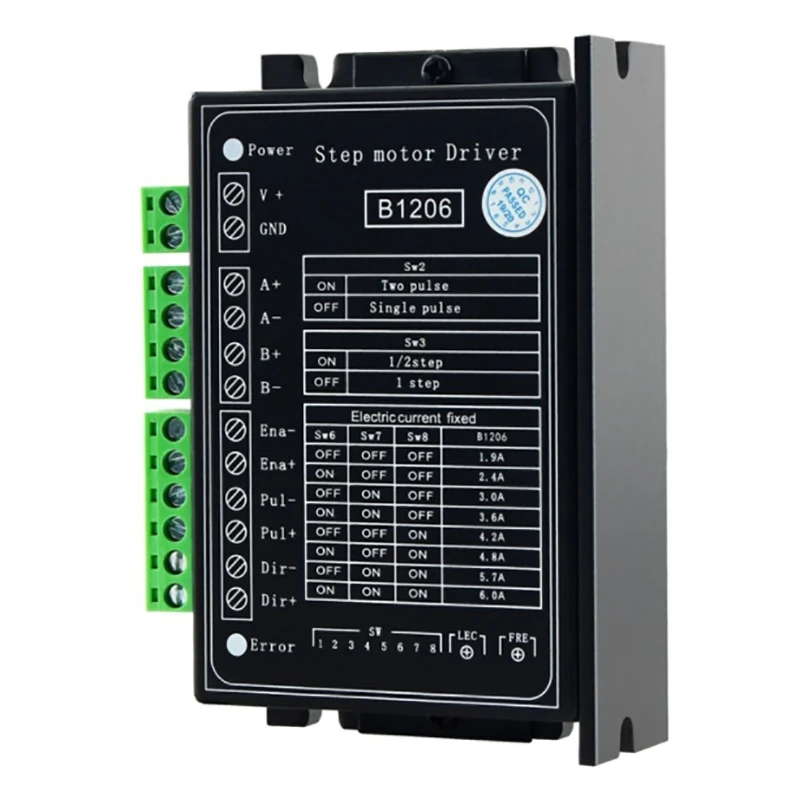 B1206 Stepper / Half Step Driver Two Phase Stepper Motor Driver Supply Voltage 120V Working Current 6A
B1206 Stepper / Half Step Driver Two Phase Stepper Motor Driver Supply Voltage 120V Working Current 6A