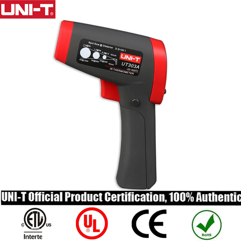 UNI-T Non-Contact Digital Thermometer UT303A/UT303C/UT303D IR Infrared Laser Temperature Gun Tester with lcd backligh display
UNI-T Non-Contact Digital Thermometer UT303A/UT303C/UT303D IR Infrared Laser Temperature Gun Tester with lcd backligh display