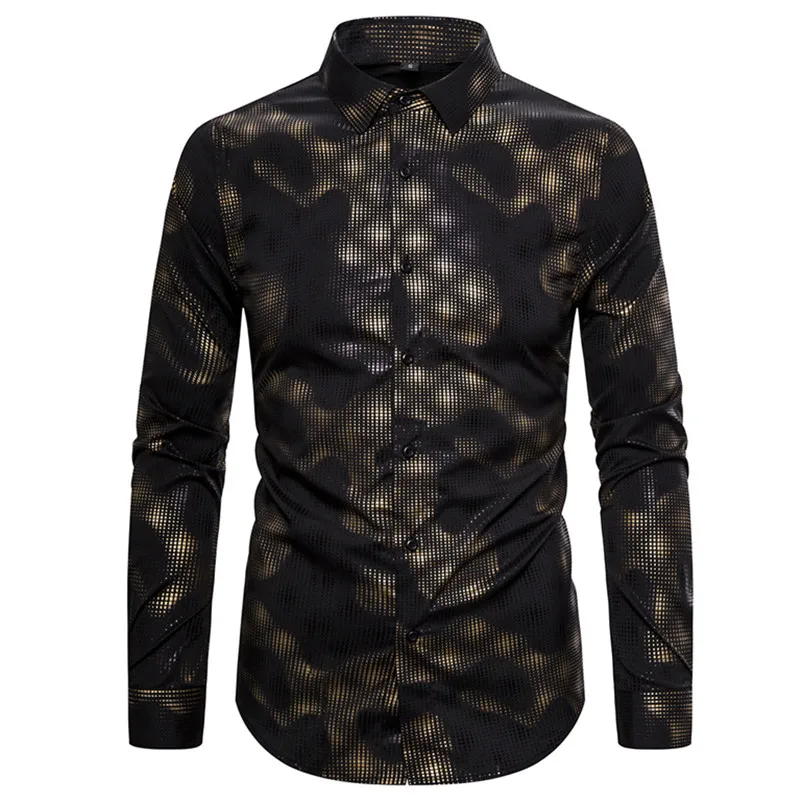 Spring and Autumn 2022 New Men's Long Sleeve Shirt Stamping Print Elastic Fashion Casual Backing Top Black Turn-down Collar Full
Spring and Autumn 2022 New Men's Long Sleeve Shirt Stamping Print Elastic Fashion Casual Backing Top Black Turn-down Collar Full