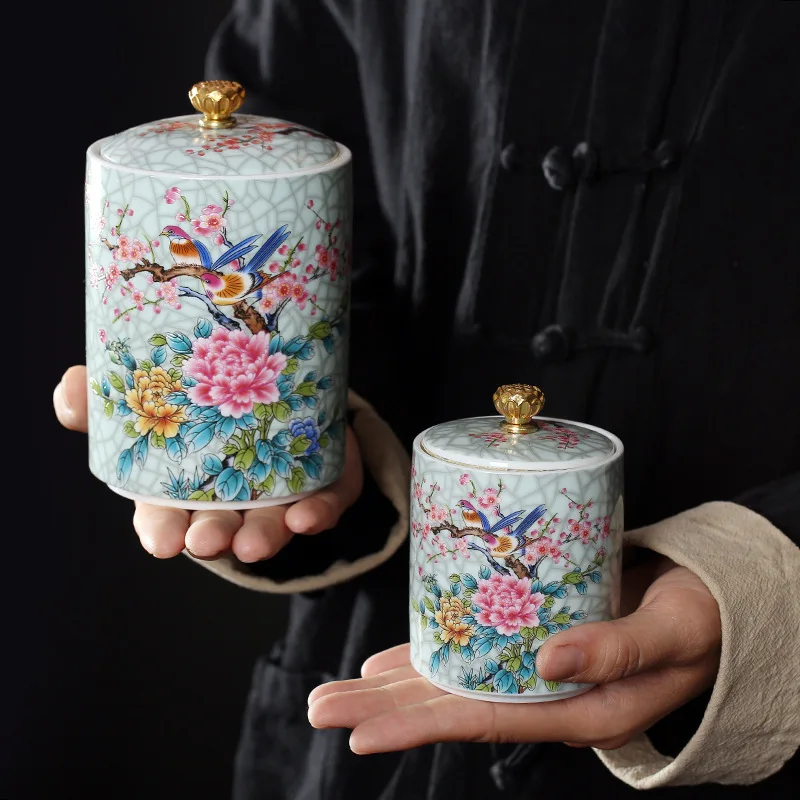 Enamel Tea Containers Ceramic Mini Sealed Household Gift Pu'er Savings Bank Tea Tin Containers Tea Box Tea Packaging Tea Jar
Enamel Tea Containers Ceramic Mini Sealed Household Gift Pu'er Savings Bank Tea Tin Containers Tea Box Tea Packaging Tea Jar