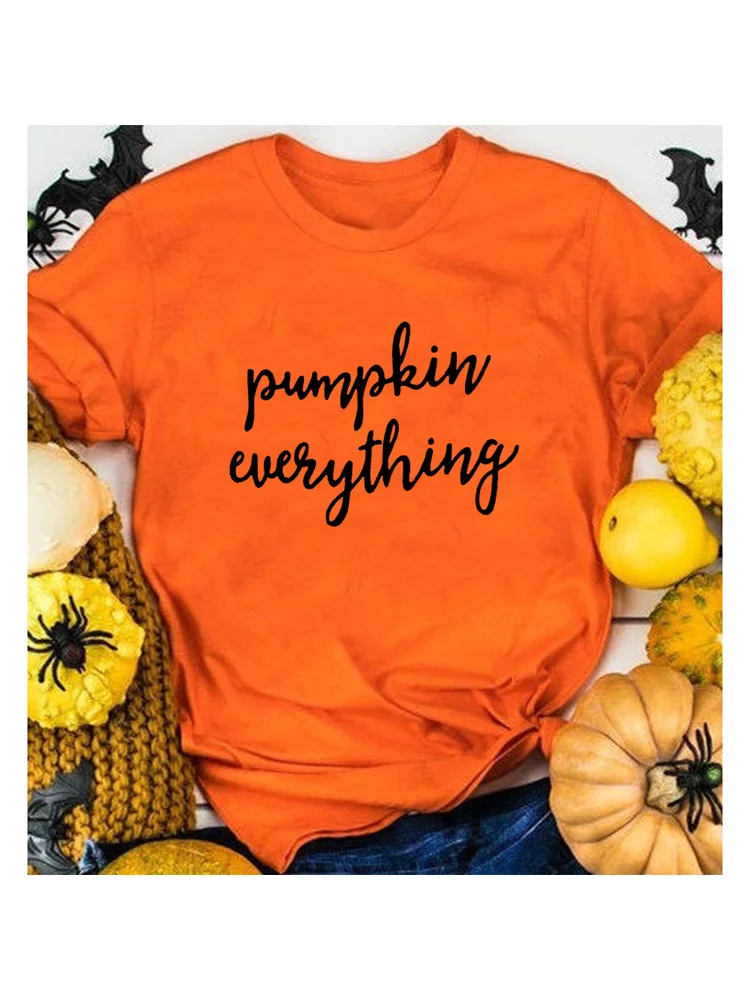 Pumpkin Everything Letter Print Halloween Women T-shirt Kawaii T Shirts Tumblr Female Tops Orange Tees DW85
Pumpkin Everything Letter Print Halloween Women T-shirt Kawaii T Shirts Tumblr Female Tops Orange Tees DW85