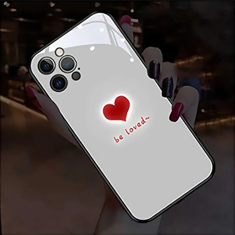 Hearted Flash Up Glass Phone Case for Iphone 13 Pro Max Xr Xs Max Smart Control Luminous Iphone 12 11 Pro Max Cases for Girls
Hearted Flash Up Glass Phone Case for Iphone 13 Pro Max Xr Xs Max Smart Control Luminous Iphone 12 11 Pro Max Cases for Girls
