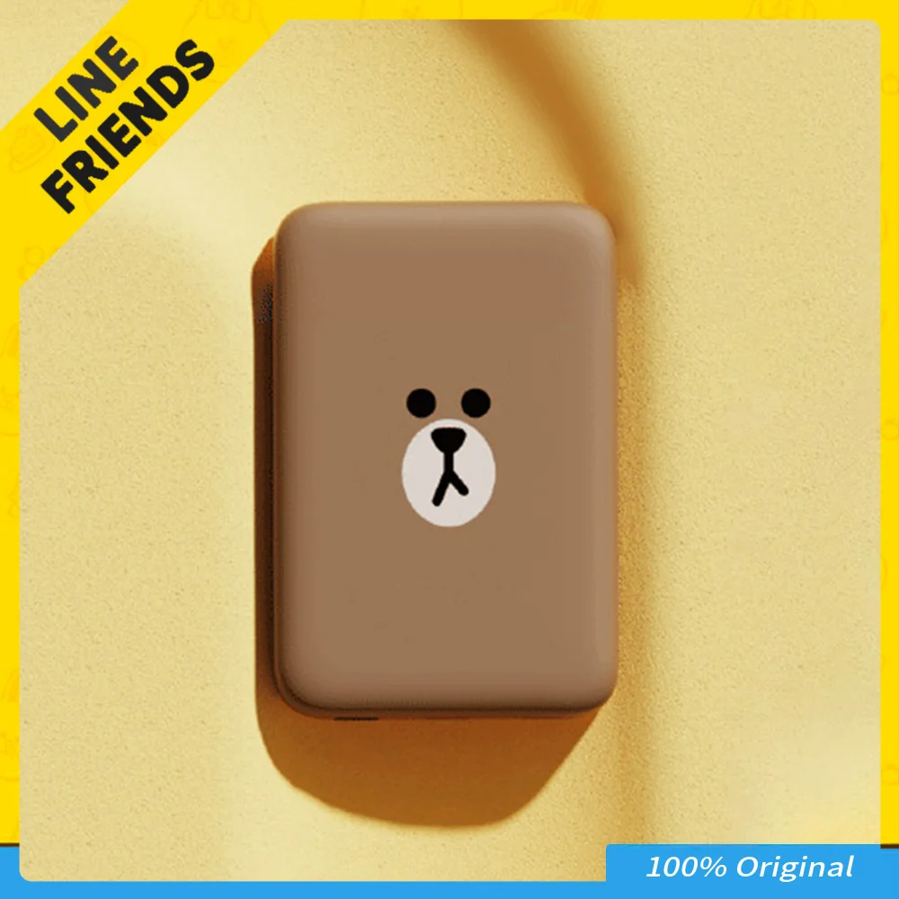 LINE FRIENDS Original Brown Bear Magnetic Power Bank Anime Cartoon Portable Mini Lightweight Power Bank 15-20W Travel Supplies
LINE FRIENDS Original Brown Bear Magnetic Power Bank Anime Cartoon Portable Mini Lightweight Power Bank 15-20W Travel Supplies