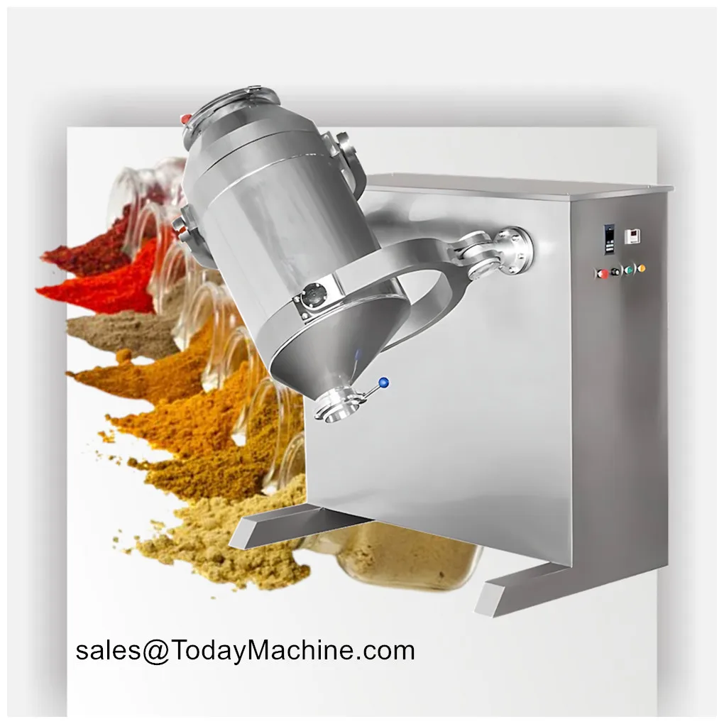 

Dry granules powder rotary drum 3d mixer Double Cone cylinder Blender Mixer blending mixing machine