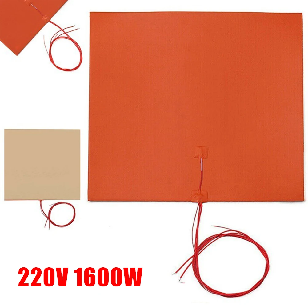 450*450mm Silicone Heating Pad Heater Mat 220V 1600W Universal For Electrical Printer Heated Bed Heating Warming Accessories
450*450mm Silicone Heating Pad Heater Mat 220V 1600W Universal For Electrical Printer Heated Bed Heating Warming Accessories