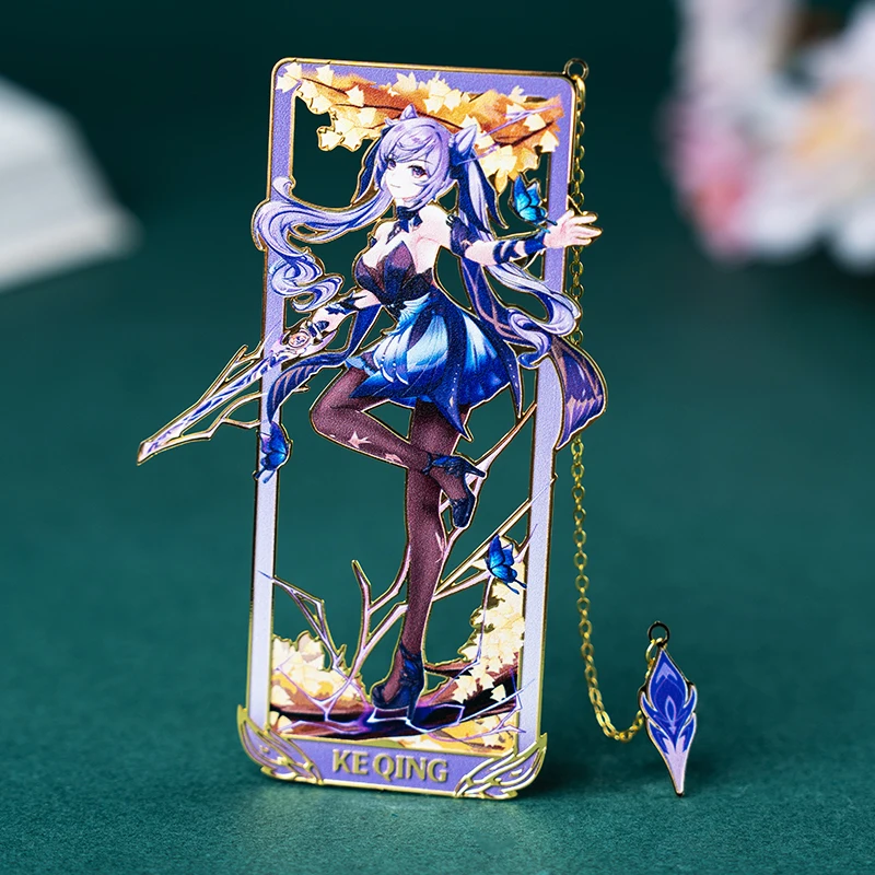 Genshin Impact Game Peripheral Keqing Bookmark Metal Engraving Zinc Alloy Bookmark ACG Animation Game Gift Toys for Kids Gifts
Genshin Impact Game Peripheral Keqing Bookmark Metal Engraving Zinc Alloy Bookmark ACG Animation Game Gift Toys for Kids Gifts