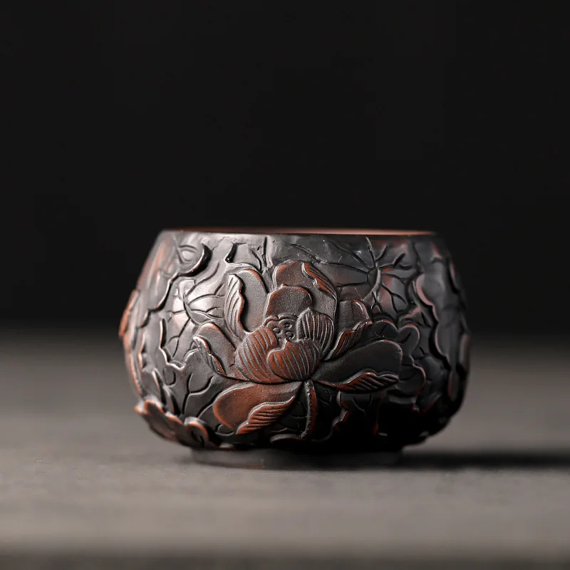 Full Hand Embossed Purple Clay Cup Kung Fu Tea Set Chinese Style Tea Cup
Full Hand Embossed Purple Clay Cup Kung Fu Tea Set Chinese Style Tea Cup