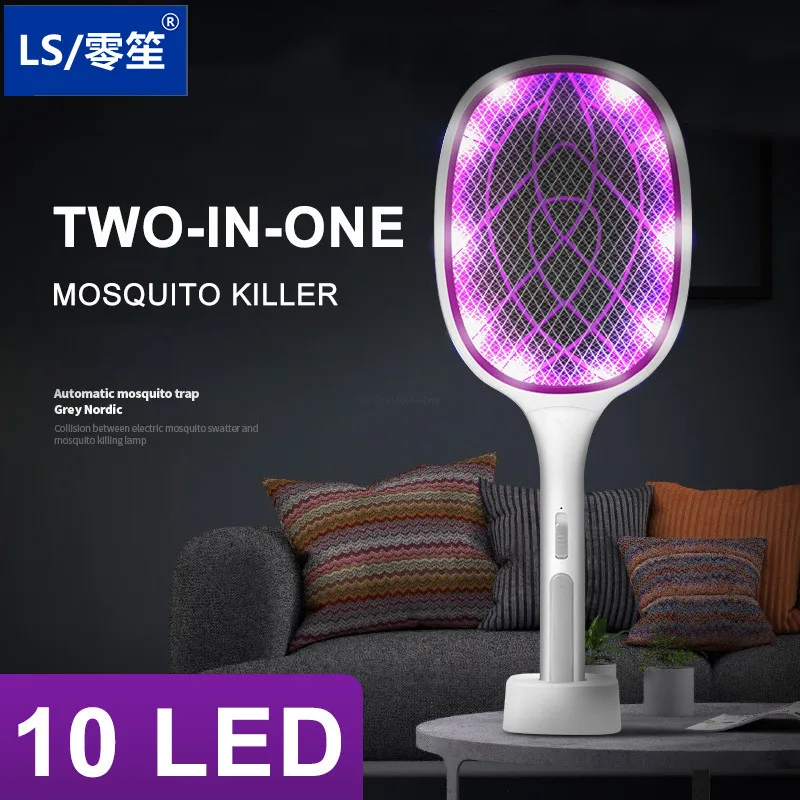 LS 10 LED Trap Mosquito Killer Lamp 3000V Electric Bug Zapper USB Rechargeable Summer Fly Swatter Trap Insect Smart Killer
LS 10 LED Trap Mosquito Killer Lamp 3000V Electric Bug Zapper USB Rechargeable Summer Fly Swatter Trap Insect Smart Killer