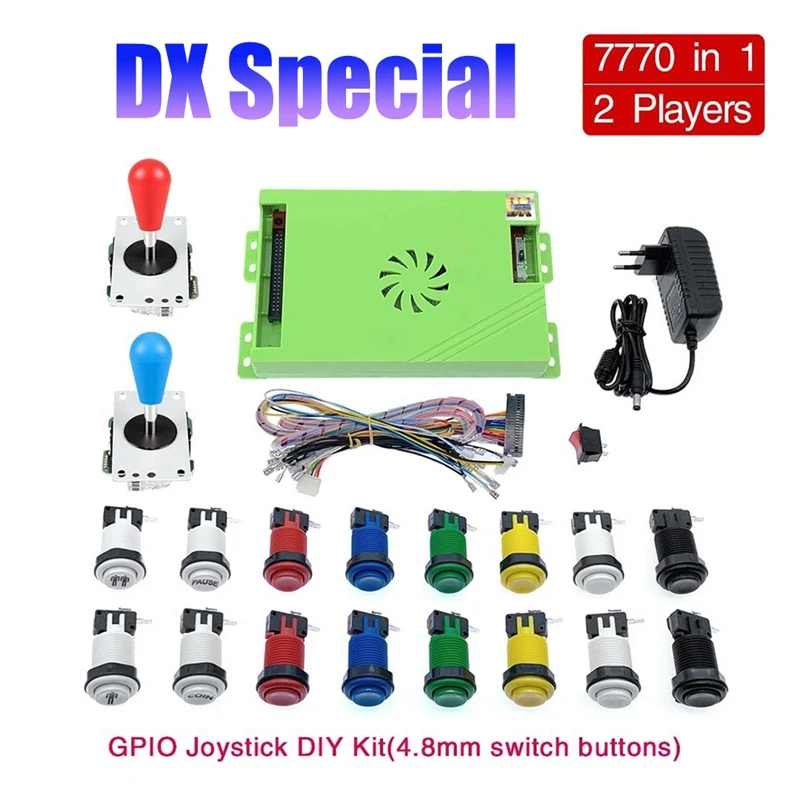 Для Pandora Сага коробка DX GPIO джойстик DIY Набор 4,8 мм кнопки 7770 в 1 аркадная игра для аркадных игр машина 
Для Pandora Сага коробка DX GPIO джойстик DIY Набор 4,8 мм кнопки 7770 в 1 аркадная игра для аркадных игр машина