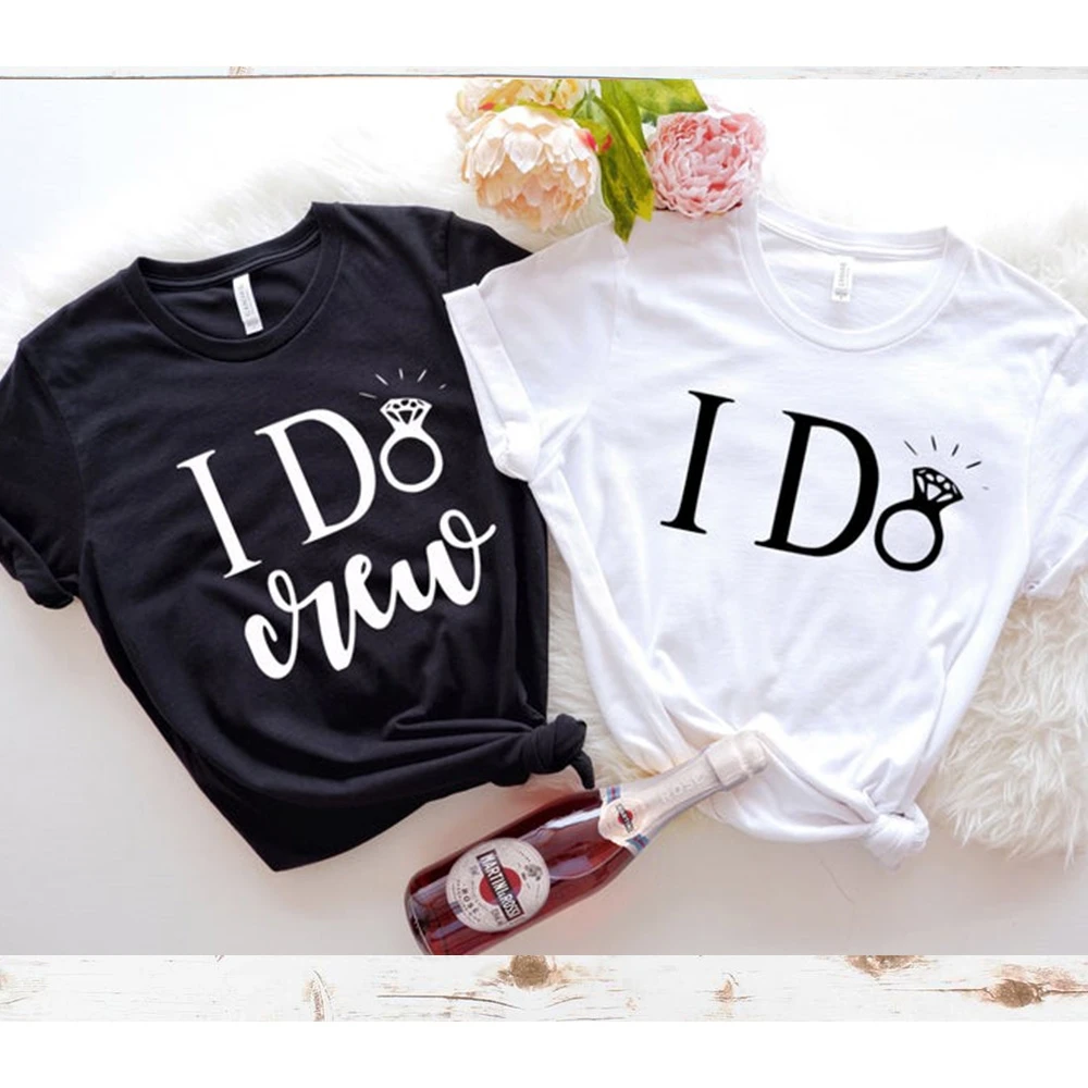 I Do Crew Wedding Party T Shirt Women Fashion Bachelorette Bride Bridesmaid T-shirt Polyester Aesthetic Summer Top CSVL
I Do Crew Wedding Party T Shirt Women Fashion Bachelorette Bride Bridesmaid T-shirt Polyester Aesthetic Summer Top CSVL