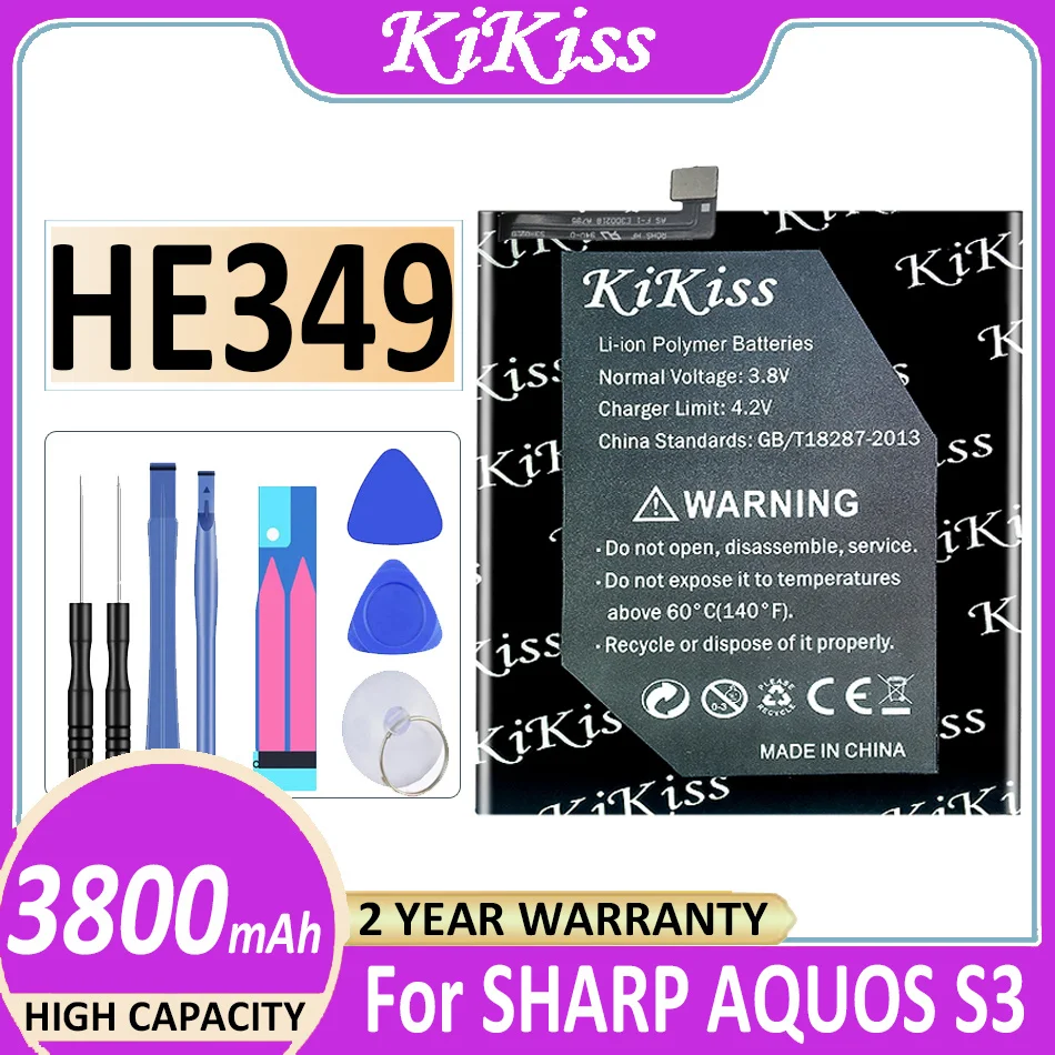 3800mAh KiKiss HE349 HE 349 HE-349 Replacement Battery For SHARP AQUOS S3 Fs8032 Bateria Batterie Cell Mobile Phone Batteries
3800mAh KiKiss HE349 HE 349 HE-349 Replacement Battery For SHARP AQUOS S3 Fs8032 Bateria Batterie Cell Mobile Phone Batteries