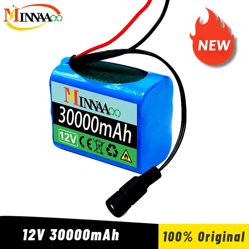 New Original 12V 30Ah 30000mAh 18650 Rechargeable Batteries 12V With BMS Lithium Battery Protection Plate + 12.6V Charger
New Original 12V 30Ah 30000mAh 18650 Rechargeable Batteries 12V With BMS Lithium Battery Protection Plate + 12.6V Charger
