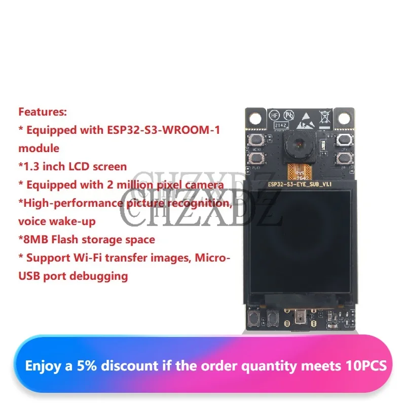 ESP32-S3-EYE макетная плата, оснащенная стандартным чипом, разрабатывающая структура искусственного интеллекта, камера/ЖК-дисплей и микрофон
ESP32-S3-EYE макетная плата, оснащенная стандартным чипом, разрабатывающая структура искусственного интеллекта, камера/ЖК-дисплей и микрофон