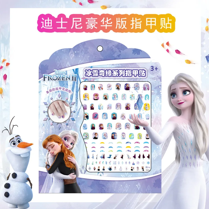 

Disney frozen 2 elsa anna Nail Stickers Toy new Disney Sofia White snow Princess girls sticker toys for girlfriend kids gift