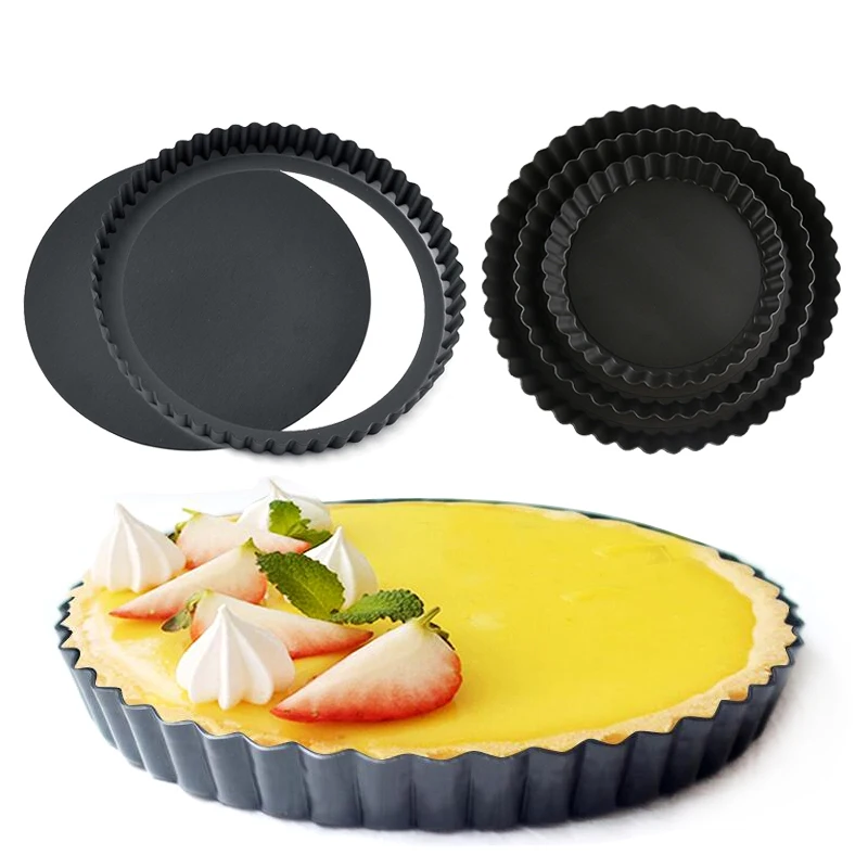 Non-Stick Tart Quiche Flan Pan Molds Pie Pizza Cake Round Mould Removable Loose Bottom Fluted Heavy Duty Pie Pan Bakeware GYH
Non-Stick Tart Quiche Flan Pan Molds Pie Pizza Cake Round Mould Removable Loose Bottom Fluted Heavy Duty Pie Pan Bakeware GYH