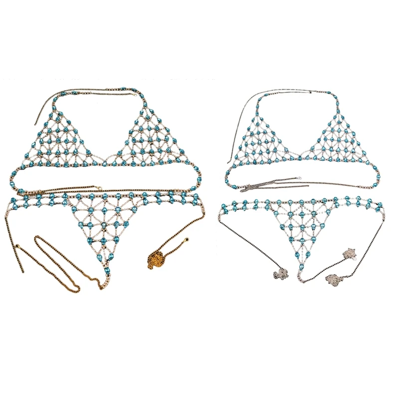 Women Sexy Rhinestone Bra Panties Set Statement Blue Crystal Water Drop Bikini Underwear Body Chain See-Through Jewelry Harness
Women Sexy Rhinestone Bra Panties Set Statement Blue Crystal Water Drop Bikini Underwear Body Chain See-Through Jewelry Harness