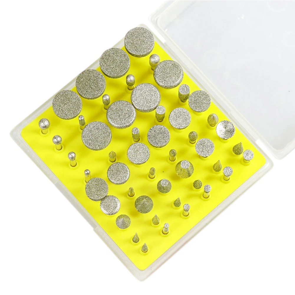 50 Pcs Diamond Grinding Head Burring Carving Polishing Bit For Jewelry Glass Carving Electrical Grinder Polisher Accessories
50 Pcs Diamond Grinding Head Burring Carving Polishing Bit For Jewelry Glass Carving Electrical Grinder Polisher Accessories