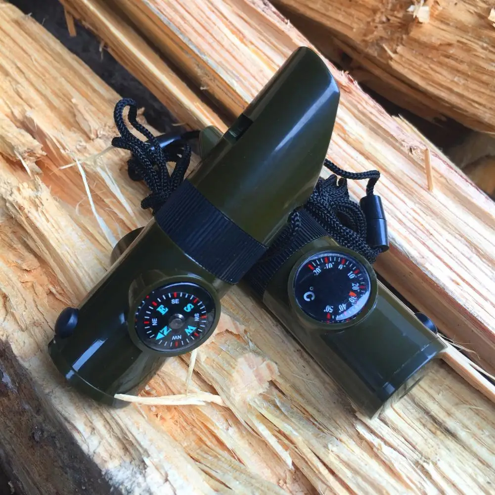 Emergency Whistle Versatile Outdoor Whistle with Led Flashlight Compass Magnifier Thermometer 7-in-1 Portable Tool for Camping
Emergency Whistle Versatile Outdoor Whistle with Led Flashlight Compass Magnifier Thermometer 7-in-1 Portable Tool for Camping