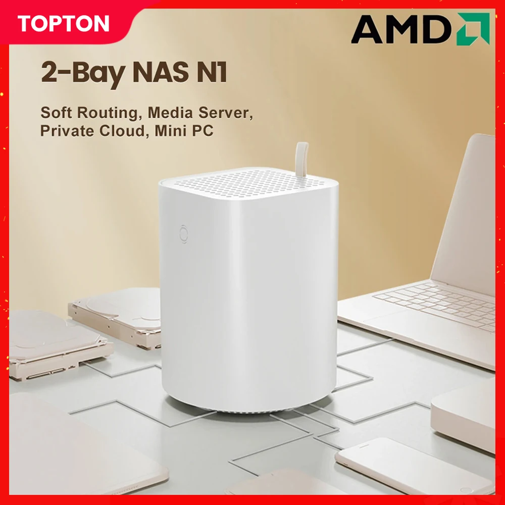 2-Bay NAS Soft AMD Mini Router PC AMD Ryzen 5 5500U 300U 2xDDR4 NVMe Media Server Private Cloud Firewall Mini PC Network Storage
2-Bay NAS Soft AMD Mini Router PC AMD Ryzen 5 5500U 300U 2xDDR4 NVMe Media Server Private Cloud Firewall Mini PC Network Storage
