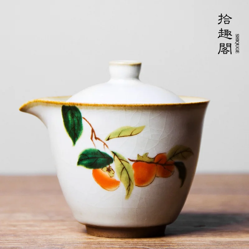Ru Ware Tea Set Pot Porcelain Gaiwan Handmade Vintage Kung Fu Tea Set Ru-Porcelain Gracked Glaze Teapot Portable Tea Making Devi
Ru Ware Tea Set Pot Porcelain Gaiwan Handmade Vintage Kung Fu Tea Set Ru-Porcelain Gracked Glaze Teapot Portable Tea Making Devi