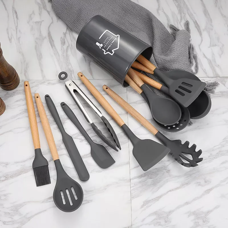 Cookware Silicone Kitchenware Non Stick Cooking Pot Set Spatula Ladle Egg Beaters Shovel Soup Spoon Kitchen Gadget Sets
Cookware Silicone Kitchenware Non Stick Cooking Pot Set Spatula Ladle Egg Beaters Shovel Soup Spoon Kitchen Gadget Sets