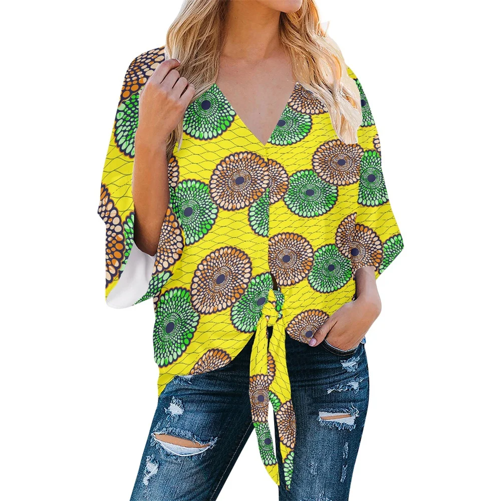 Tee Shirt Casual Ladies Clothing Kitenge Dress Designs For African Women Print Custom Short Sleeved Girl Crepe Chiffon Blouse 
Tee Shirt Casual Ladies Clothing Kitenge Dress Designs For African Women Print Custom Short Sleeved Girl Crepe Chiffon Blouse