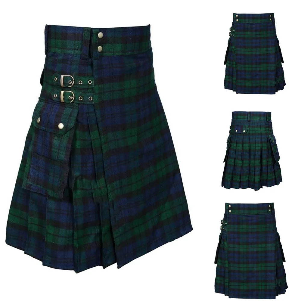 Mens Skirt Punk Rave Cotton Highlander Scottish Outfit Traditional Tartan Kilt Skirt Irish Heritage 6 Yard Pants With Pockets
Mens Skirt Punk Rave Cotton Highlander Scottish Outfit Traditional Tartan Kilt Skirt Irish Heritage 6 Yard Pants With Pockets