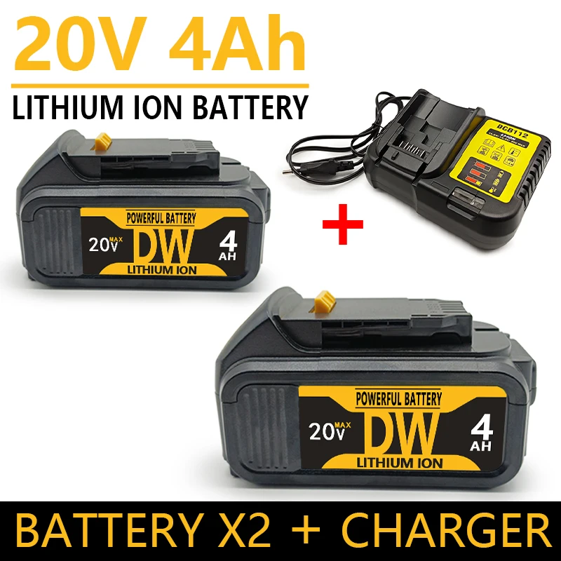 Original for Dewalt DCB200 20V 4000mAh Lithium Replacement Battery With Charger,For Dewalt 18V DCB184 DCB182 DCB180 DCB181
Original for Dewalt DCB200 20V 4000mAh Lithium Replacement Battery With Charger,For Dewalt 18V DCB184 DCB182 DCB180 DCB181