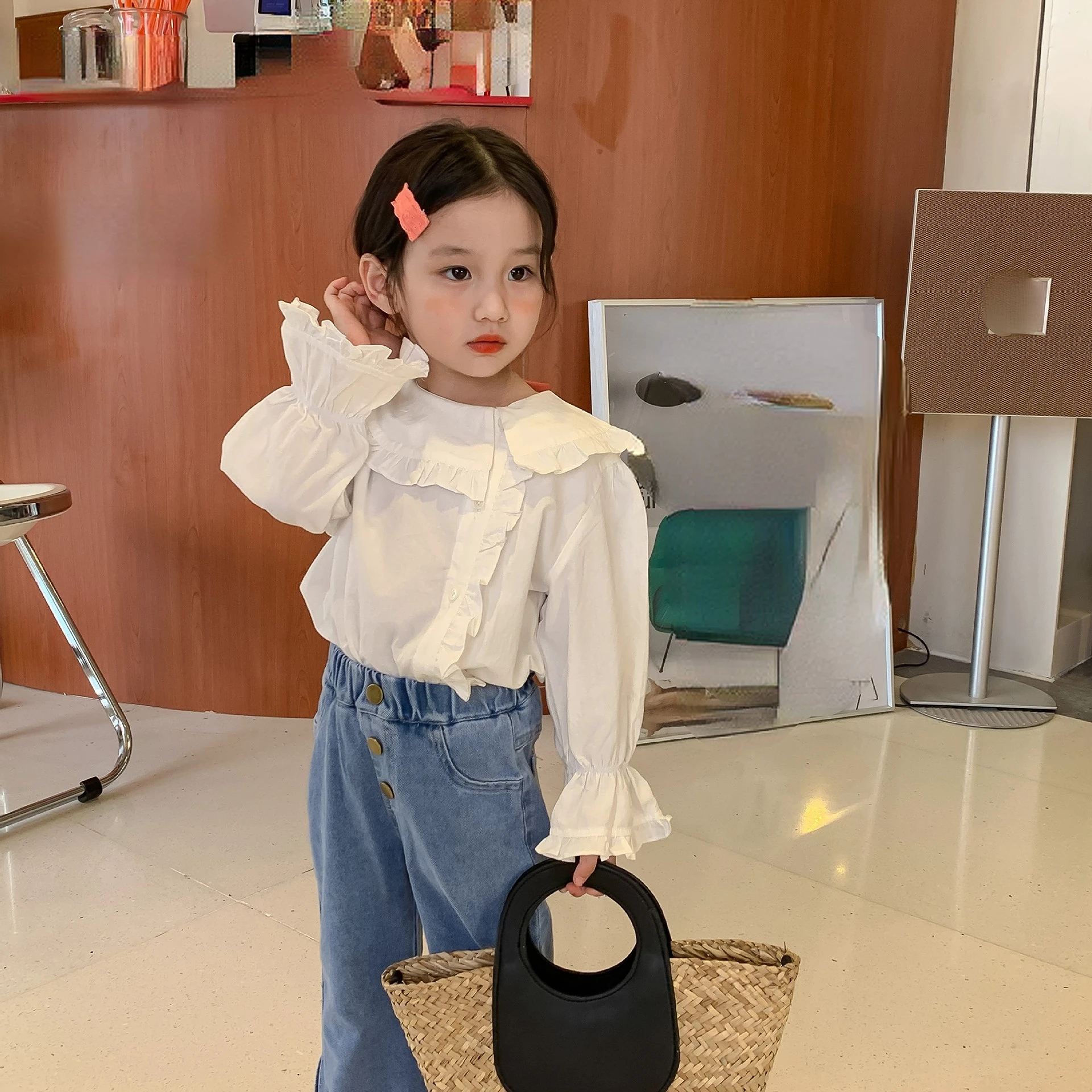 Kids Baby Blouse Girls Spring Summersolid Ruffles Long Sleeve Button Shirt Toddler Tops Clothing Children Costumes C01
Kids Baby Blouse Girls Spring Summersolid Ruffles Long Sleeve Button Shirt Toddler Tops Clothing Children Costumes C01